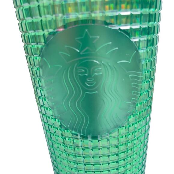 NWT Starbucks Watermelon Grid Cold Cup Tumbler Summer Pink Green - 24 oz Venti - Picture 5 of 12